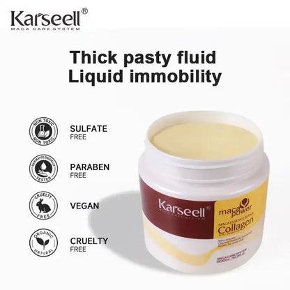 Karseell Collagen Hair Treatment Mask - Deep Repair Conditioning Argan Oil Collagen Hair Mask Essence For Dry Damaged & All Hair Types - 500ml
