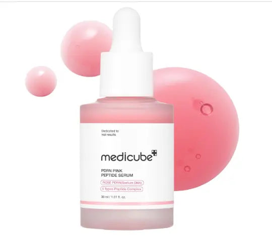 medicube PDRN Pink Peptide Serum, Pink glow serum, Peptide, Niacinamide, Hydrating & Moisturizing & Firming, Uneven Skin Tone, Korean Skincare | 1.01 fl.oz. (1.01 fl.oz., Rose PDRN (Vegan)