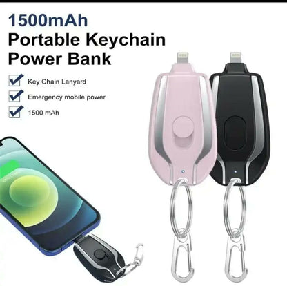Power Pod Mini Keychain Power Bank – 1500mAh Emergency Charger