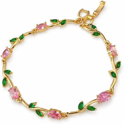 💖 Trendy Viral Tulip Bracelet | Multi Color Cute Floral Bracelet | Stylish Gift for Girls