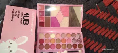Ultra Beauty UB Face Glowing Kit With 35 Colors Eye Shadow Wallet Makeup Kit All In One