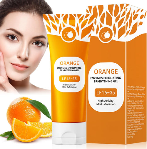🍊 Orange Enzyme Exfoliating Gel – Instantly Removes Dead Skin & Reveals Glowing Skin