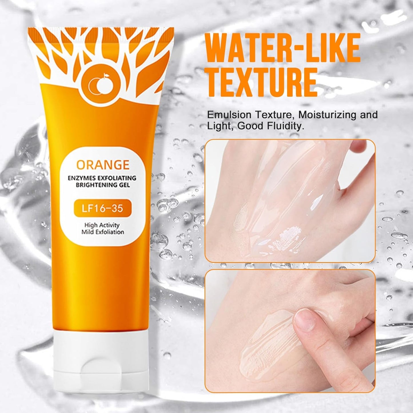 🍊 Orange Enzyme Exfoliating Gel – Instantly Removes Dead Skin & Reveals Glowing Skin