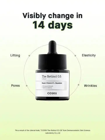 COSRX The Retinol 0.5 Oil 20ml – Anti-Aging Facial Oil for Fine Lines & Wrinkles | clari.com.pk