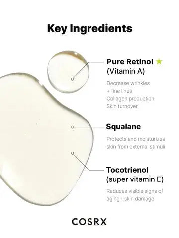 COSRX The Retinol 0.5 Oil 20ml – Anti-Aging Facial Oil for Fine Lines & Wrinkles | clari.com.pk