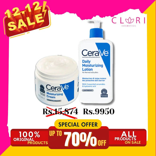 Cerave Moisturizing Cream  340gm +  Moisturizing Lotion 236 ml