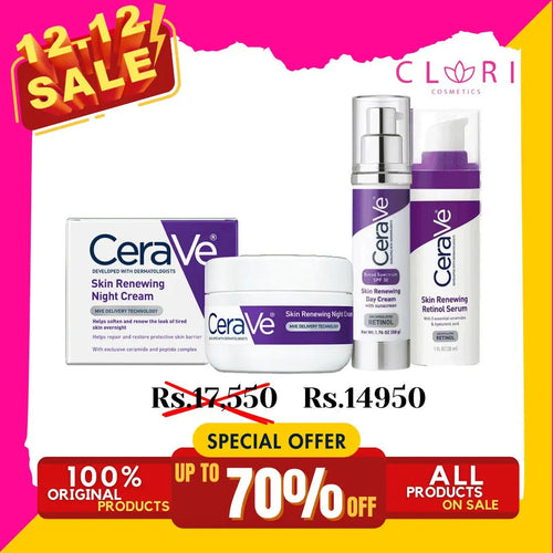 CeraVe Skin Renewing Night Cream 48g + Day Cream 50g + Retinol Serum 30 ml