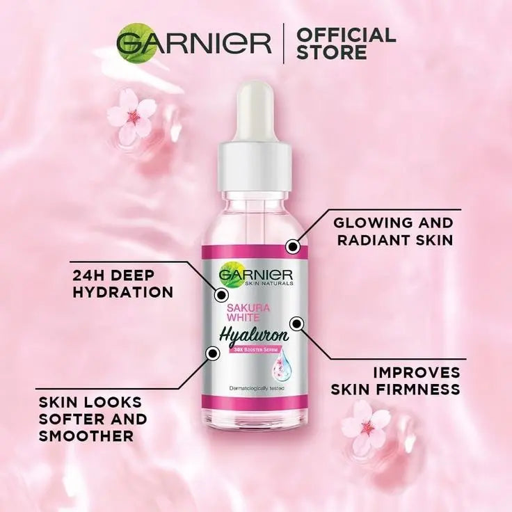 Garnier - Sakura White Hyaluron Booster Facial Serum Natural Radiant Pinkish - 30ml