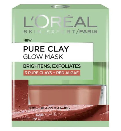 L'Oréal Glow Mask - Loreal Pure Clay Mask Matifies - 50 ML