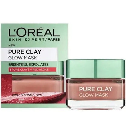 L'Oréal Glow Mask - Loreal Pure Clay Mask Matifies - 50 ML