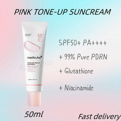 medicube PDRN Pink Tone Up Sun Cream SPF 50+ PA++++