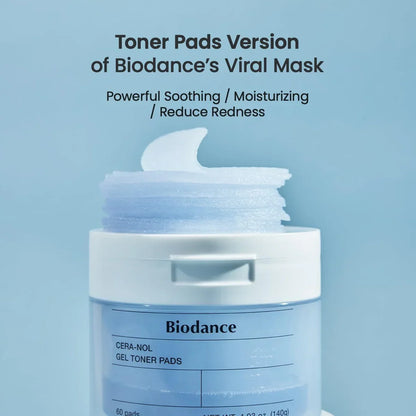 Biodance Cera-Nol Gel Toner Pad - 60 pads