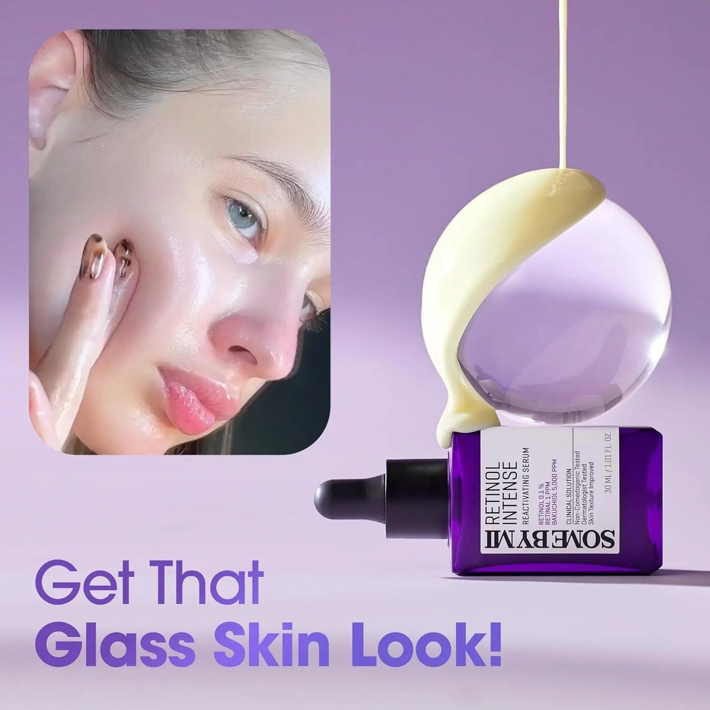 SOME BY MI Retinol Intense Reactivating Serum 30ml – 0.1% Mild Retinol for Anti-Aging, Acne Marks & Glass Skin