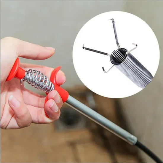 Stainless Steel Hair Catching Drain Cleaner Wire Spring Stick