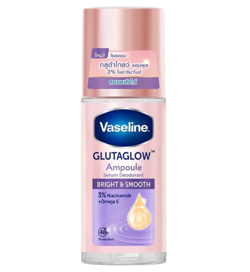 Vaseline Glutaglow Ampoule 3% Niacinamide Serum Roll-On Deodorant Bright & Smooth - 45 ml