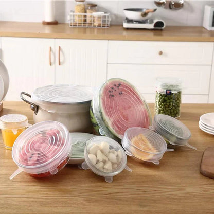 Silicone Food Cover Lids [SET of 6] ✿♥︎