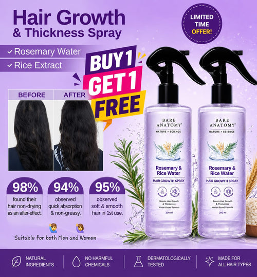 Rosemary & Rice Water Spray For Natural Hair Growth & Hair Thickness