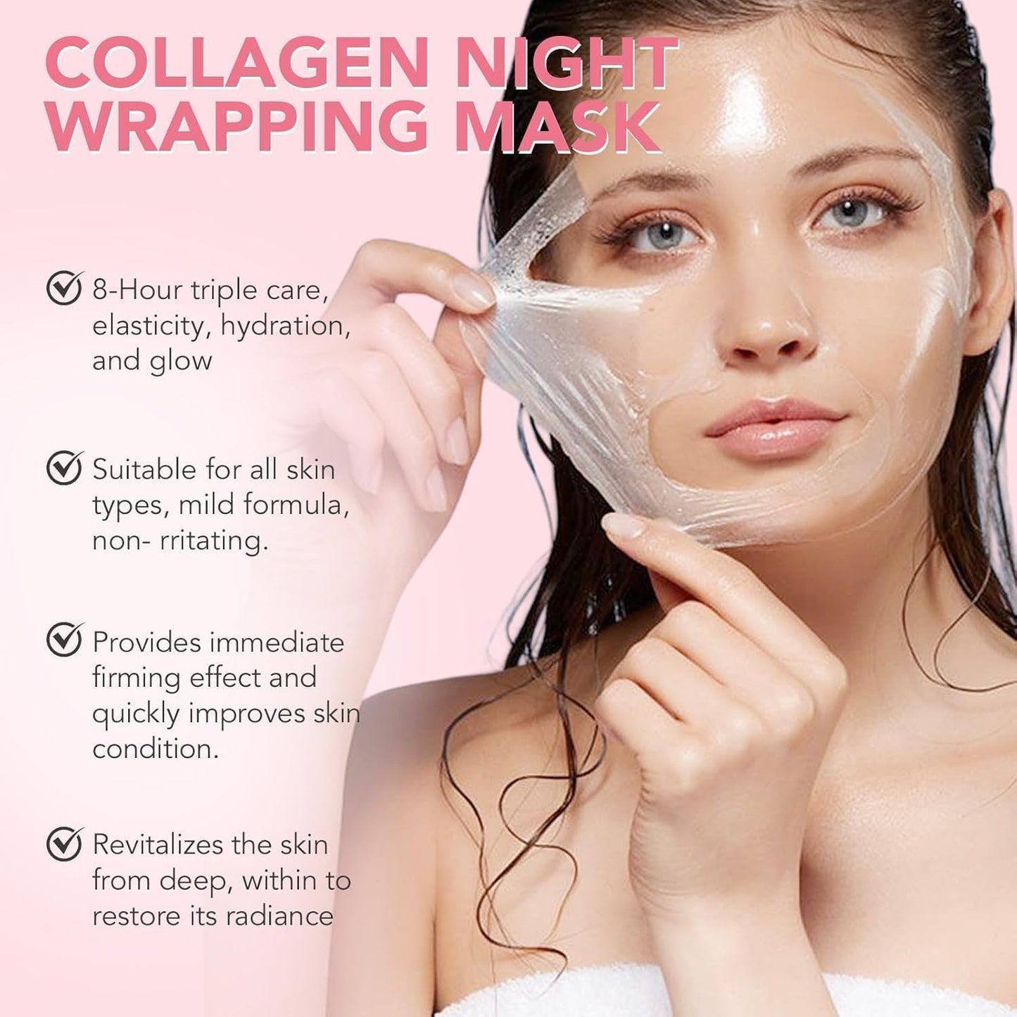 Medicube Bio Collagen Face Mask Overnight, Bio Collagen Face Mask, Bio Collagen Mask, Hydrating Overnight Hydrogel Mask, Pore Minimizing, Elasticity (Pack Of 1, TUBE 75 gm)
