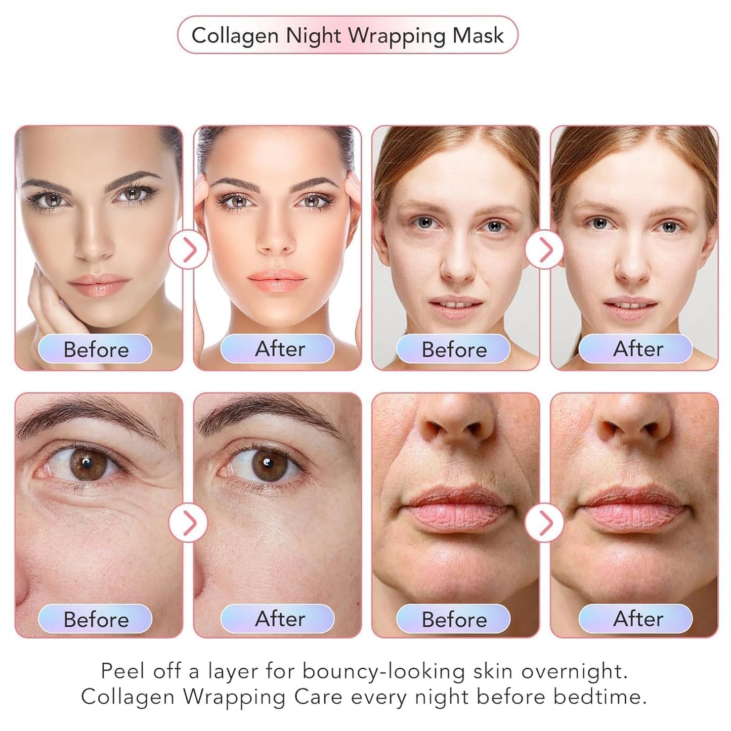 Medicube Bio Collagen Face Mask Overnight, Bio Collagen Face Mask, Bio Collagen Mask, Hydrating Overnight Hydrogel Mask, Pore Minimizing, Elasticity (Pack Of 1, TUBE 75 gm)