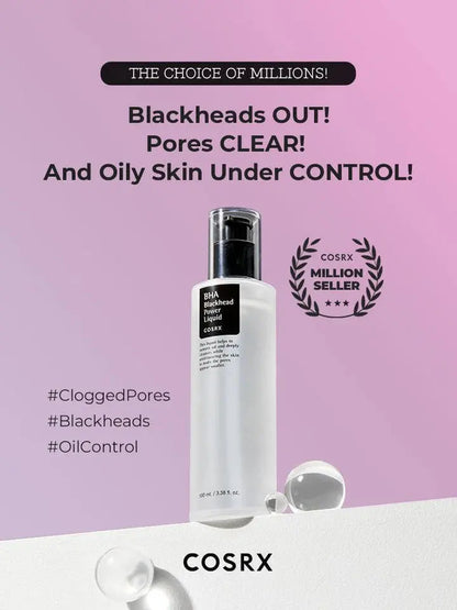 COSRX BHA Blackhead Power Liquid 100ml | Best Korean Exfoliating Toner for Blackheads, Clogged Pores & Acne-Prone Skin in Pakistan