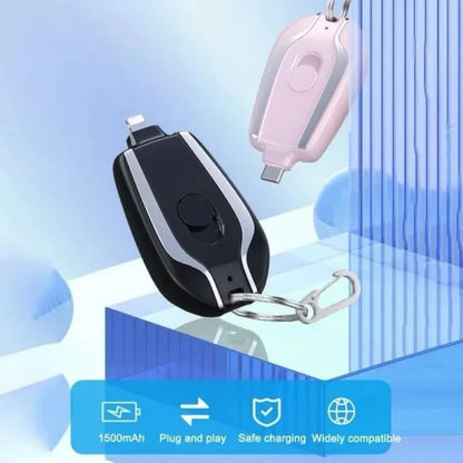 Power Pod Mini Keychain Power Bank – 1500mAh Emergency Charger