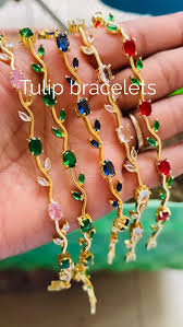 💖 Trendy Viral Tulip Bracelet | Multi Color Cute Floral Bracelet | Stylish Gift for Girls