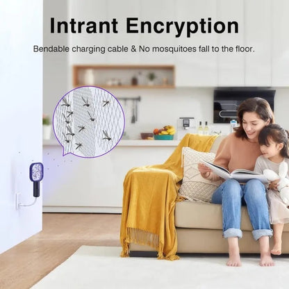 USB Electric Mosquito Killer Racket Lamp | Silent & Safe Insect Killer Light
