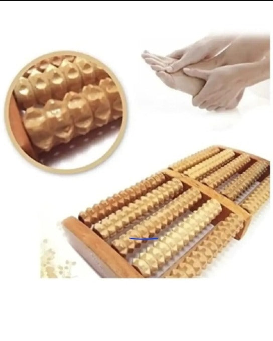 Wooden Foot Massager Roller – Acupressure Foot Massage Tool for Men & Women