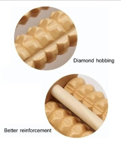 Wooden Foot Massager Roller – Acupressure Foot Massage Tool for Men & Women