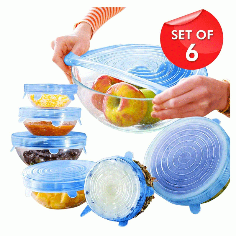 Silicone Food Cover Lids [SET of 6] ✿♥︎