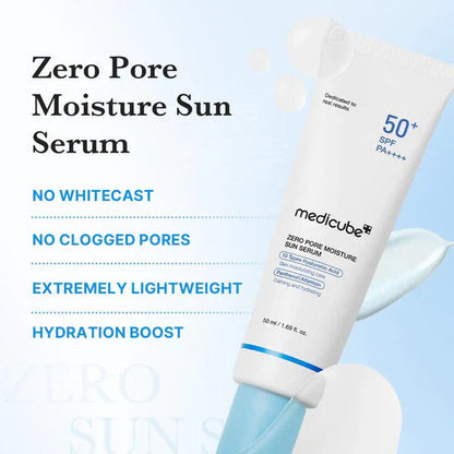 Medicube - Zero Pore Moisture Sun Serum SPF 50+ - 50ml