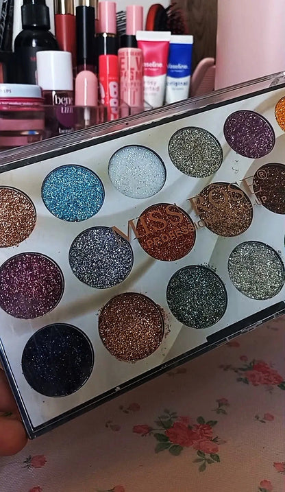MISS ROSE 18-Color Sequin Glitter Eyeshadow