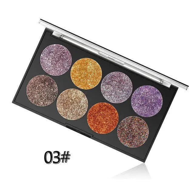 Miss Rose 8 Color Glitter Makeup Palette