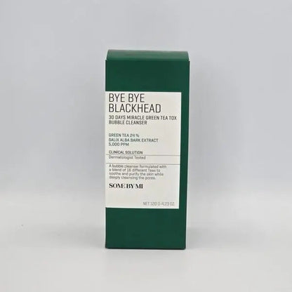 [SOME BY MI] Bye Bye Blackhead 30 Days Miracle Green Tea Tox Bubble Cleanser 120g