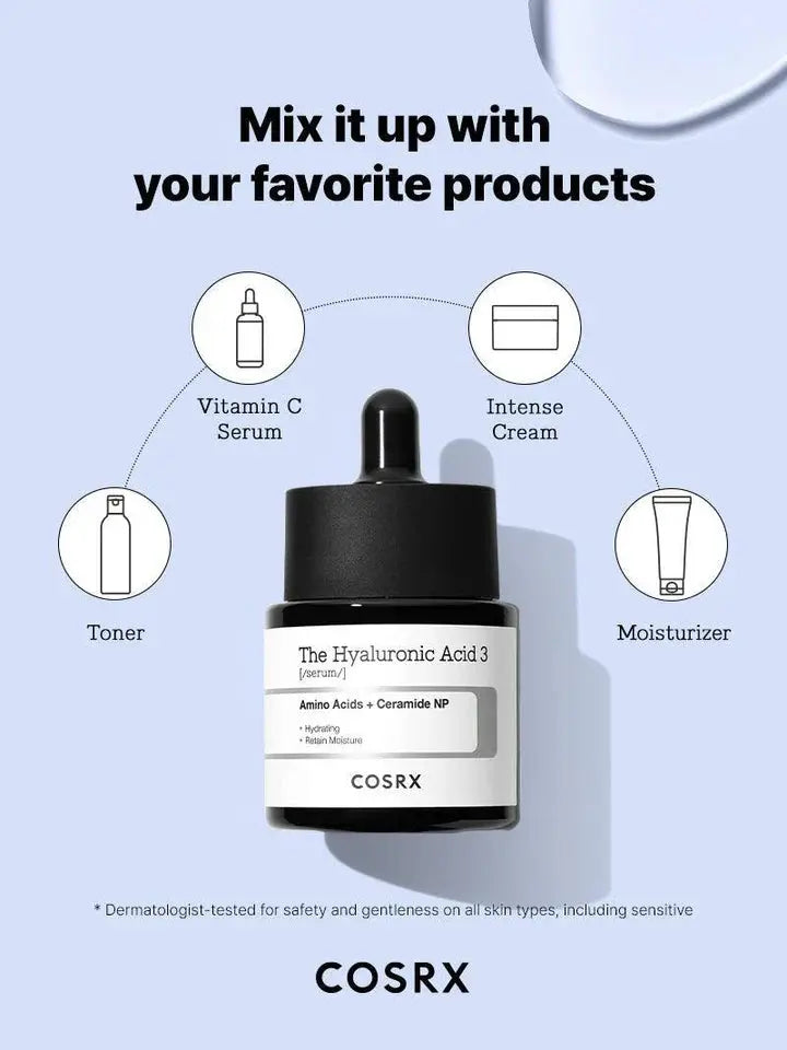 COSRX The Hyaluronic Acid 3 Serum | Deep Hydration Serum for Dry, Dehydrated & Sensitive Skin in Pakistan